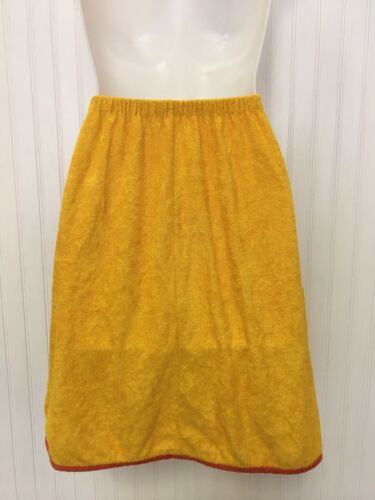 Vintage 1970s Yellow Terry Cloth Skirt Romper - Fresh Stock Dated March 2026