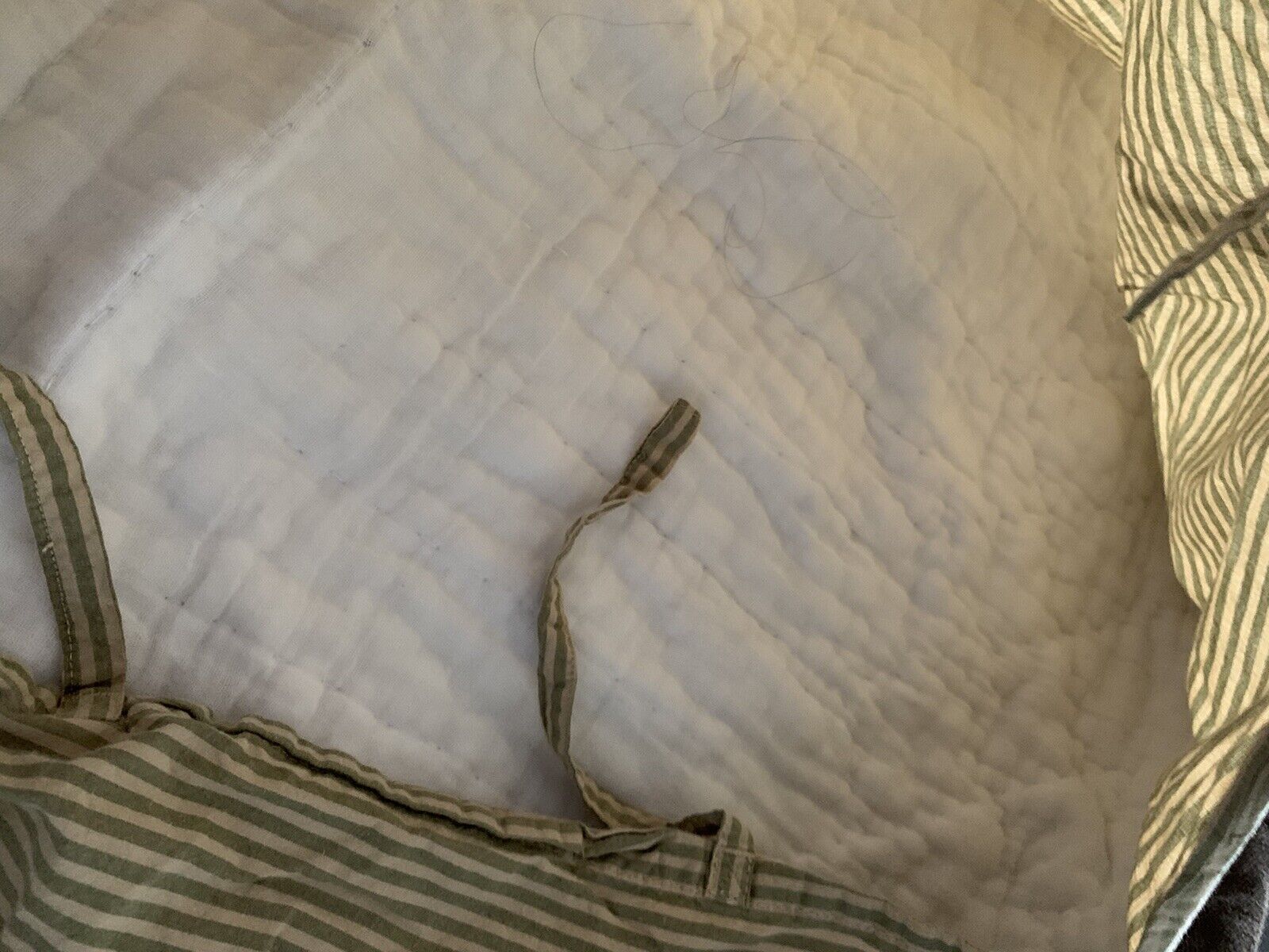 POTTERY BARN KIDS Green Brown Beige Striped Euro SQUARE Pillow SHAM 26x26 - Fresh Stock Dated February 2026