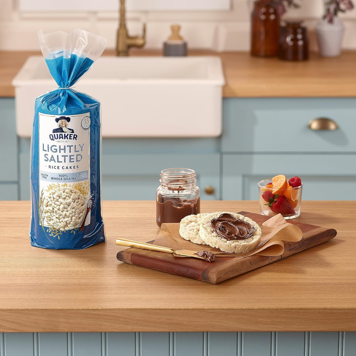 Quaker Large Rice Cakes, Lightly Salted, Pack of 6 - Fresh Stock Dated February 2026