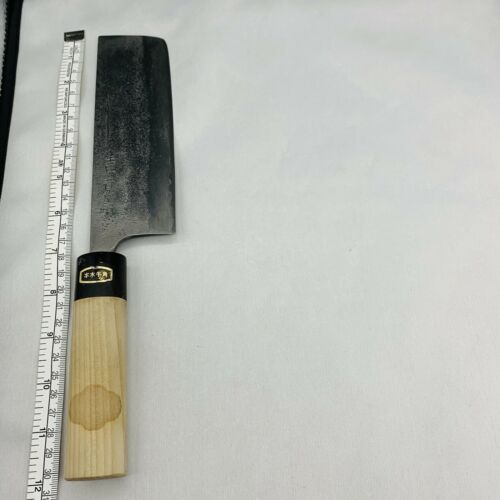 <Used> Japanese Chef's Kitchen Knife Blue Steel Nakiri 160/290 From Japan SS750 - Fresh Stock Dated December 2025