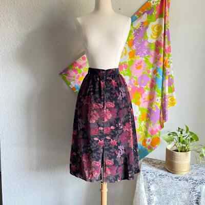 VINTAGE 90S 00S HIGH WAIST FLORAL VELVET SKIRT - Fresh Stock Dated March 2026