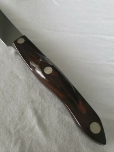 CUTCO 1722 Butcher Knife Thomas Lamb Brown Swirl Handle (Very Nice Cond.) - Fresh Stock Dated December 2025