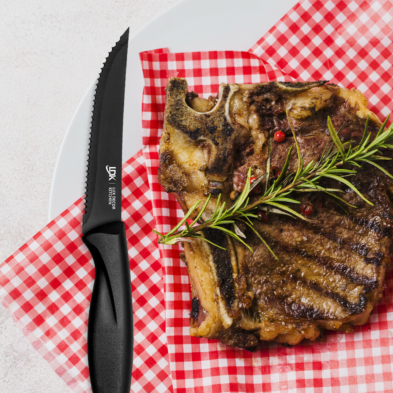 8 Piece Stainless Knife Set Professional Serrated Steak Knives Kitchen Tools USA - Fresh Stock Dated December 2025