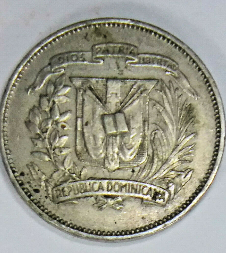 4 world coin lot DOMINICAN REPUBLIC 25 centavos 1972 1974 - Fresh Stock Dated February 2026