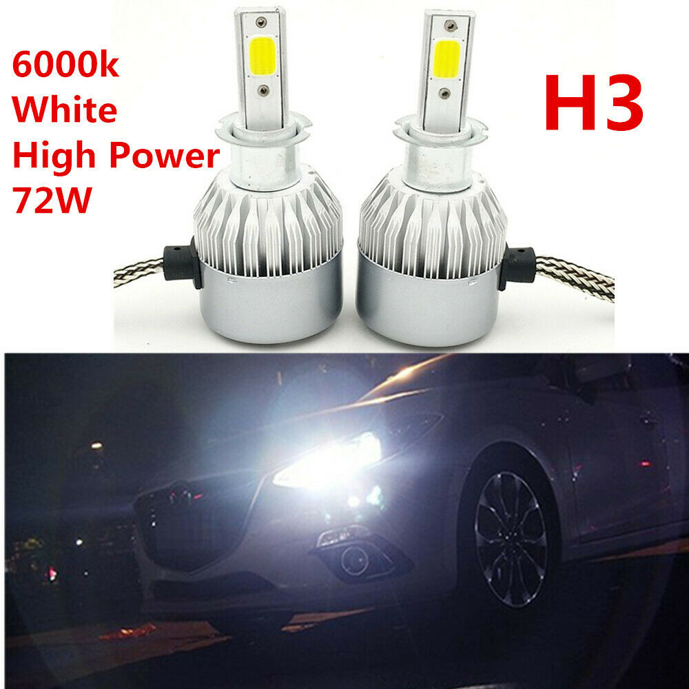 For Polaris Slingshot S SL SLR 2015-2018 Xenon White H3 8-LED Bulbs Fog Lights - Fresh Stock Dated February 2026