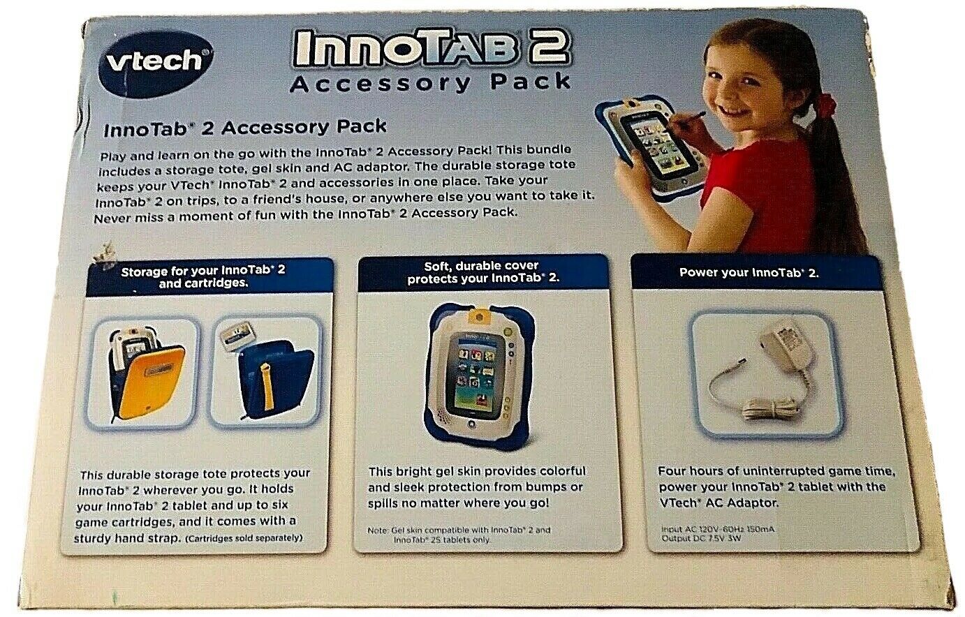 VTech InnoTab 2 Accessory Pack Orange Storage Tote Gel Skin AC Adapter NEW - Fresh Stock Dated February 2026