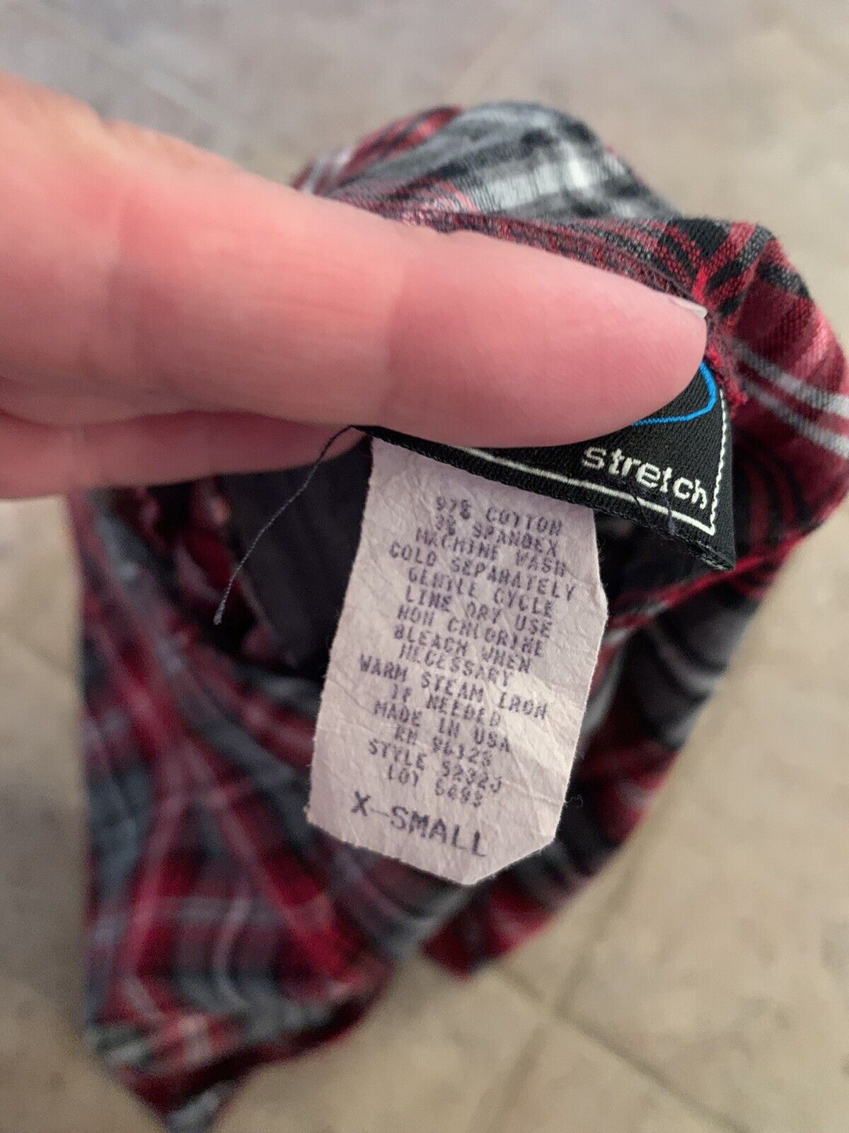 VINTAGE! Weathervane Stretch XS Red White Gray Tartan Plaid Short Mini Skirt - Fresh Stock Dated March 2026