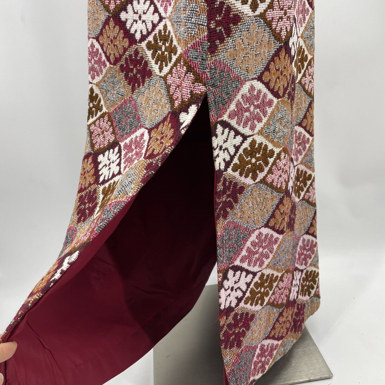 Vintage Alex Coleman Maxi Skirt Tapestry Bohemian Abstract Cottage Core Rustic - Fresh Stock Dated March 2026