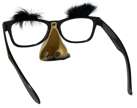 Deluxe RUBBER NOSE EYE GLASSES Funny Furry Eyebrows Mustache MR. Boss Groucho - Fresh Stock Dated February 2026