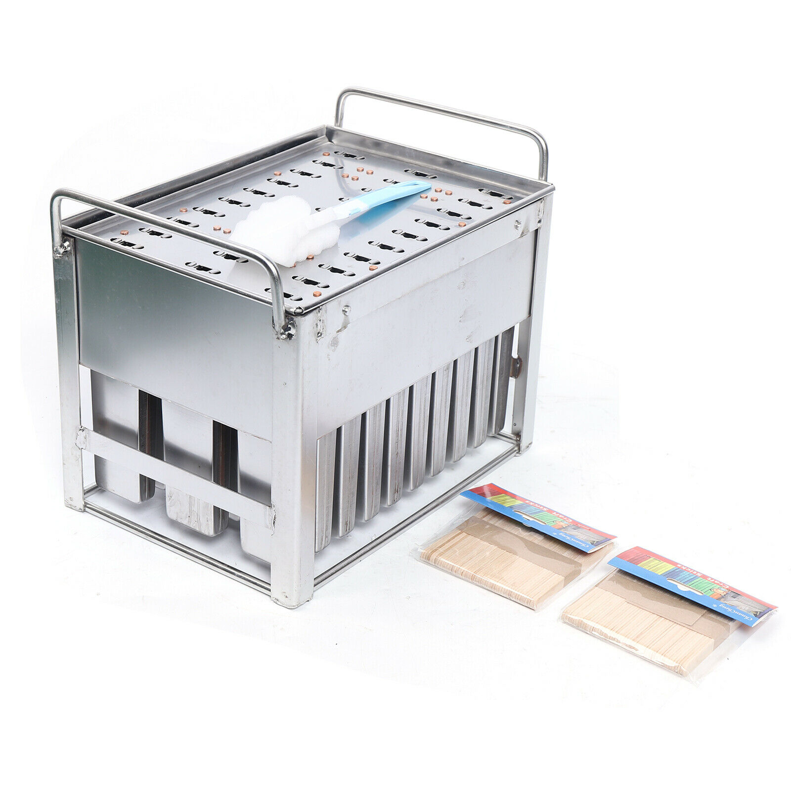 30pcs Stainless Steel Ice Cream Mold Reusable Candy Juice Popsicle Maker Mould - Fresh Stock Dated December 2025