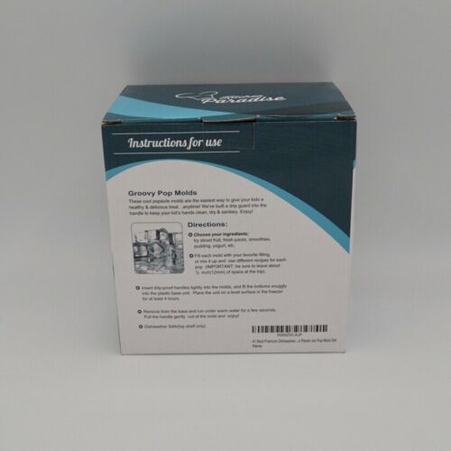 Kitchen Paradise Groovy Pop Molds Make Yummy Frozen Treats & Popsicles at Home - Fresh Stock Dated December 2025