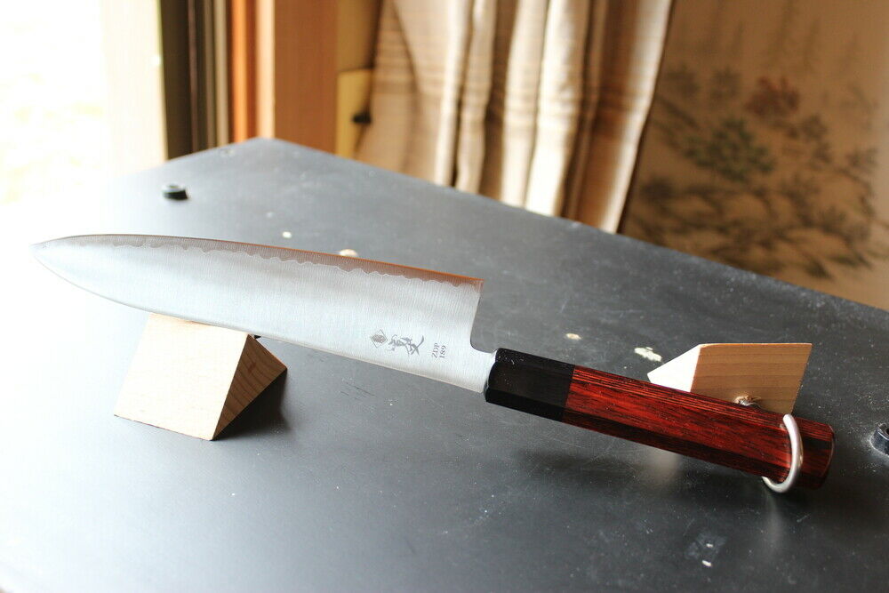 Kanjou ZDP-189 core powder steel chef knife Red Handle 210 mm 8.2 in - Fresh Stock Dated January 2026