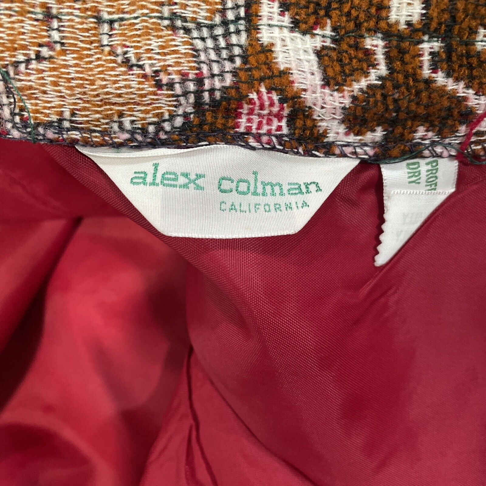 Vintage Alex Coleman Maxi Skirt Tapestry Bohemian Abstract Cottage Core Rustic - Fresh Stock Dated March 2026