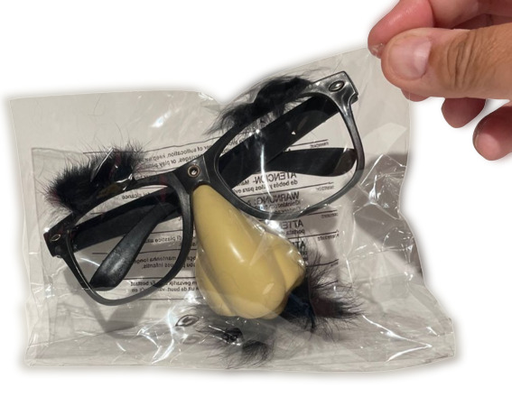 Deluxe RUBBER NOSE EYE GLASSES Funny Furry Eyebrows Mustache MR. Boss Groucho - Fresh Stock Dated February 2026