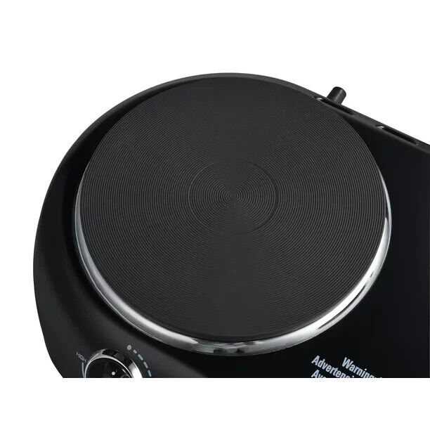1800 W Double Burner Black Electric Control Cooktop Portable Electric Knob New - Fresh Stock Dated February 2026