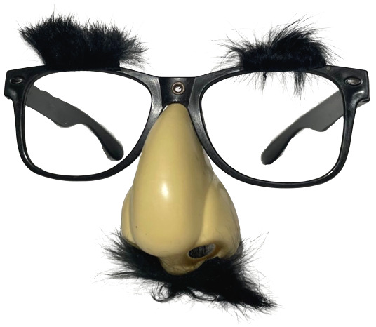 Deluxe RUBBER NOSE EYE GLASSES Funny Furry Eyebrows Mustache MR. Boss Groucho - Fresh Stock Dated February 2026