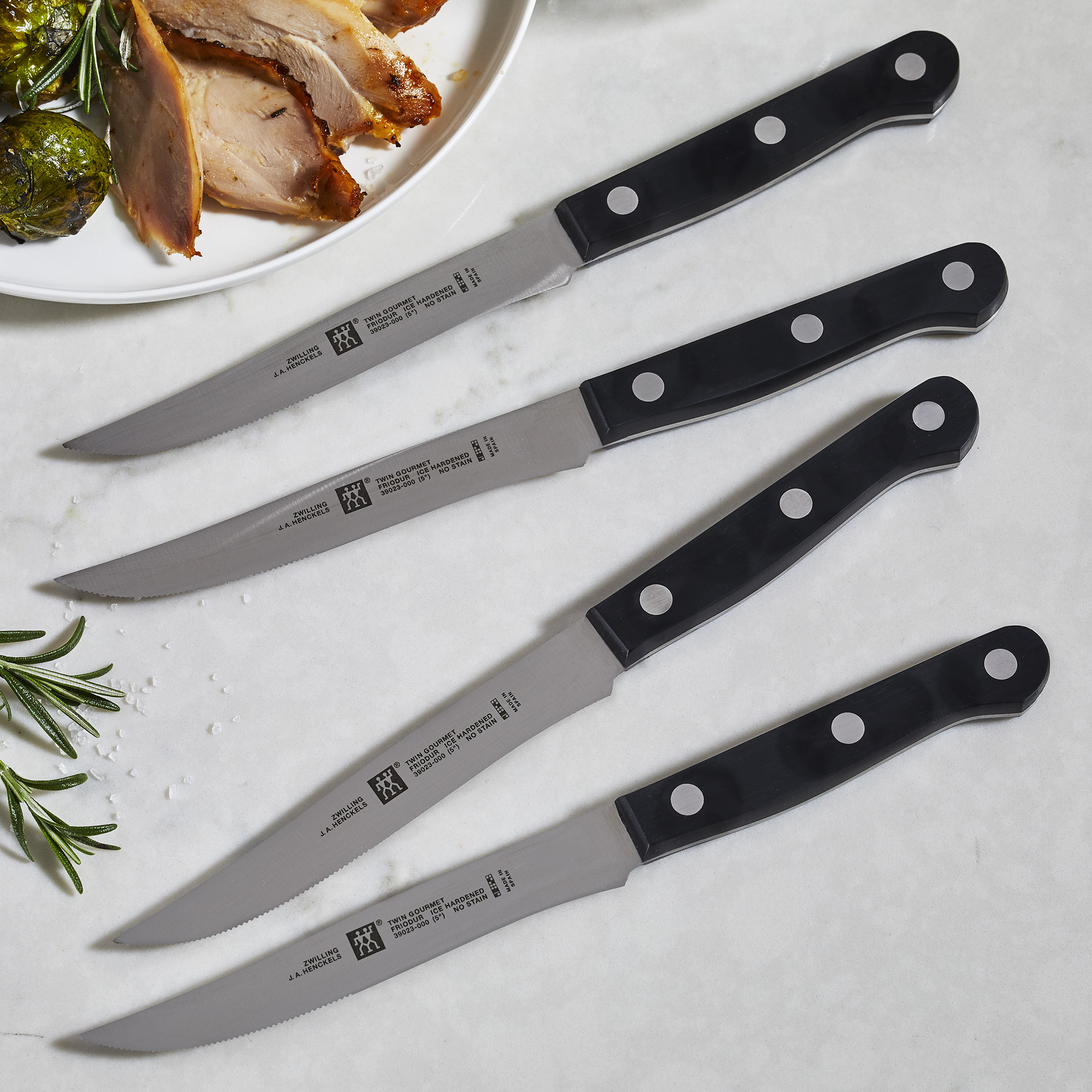 ZWILLING TWIN Gourmet Classic 4-pc Steak Knife Set - Fresh Stock Dated January 2026