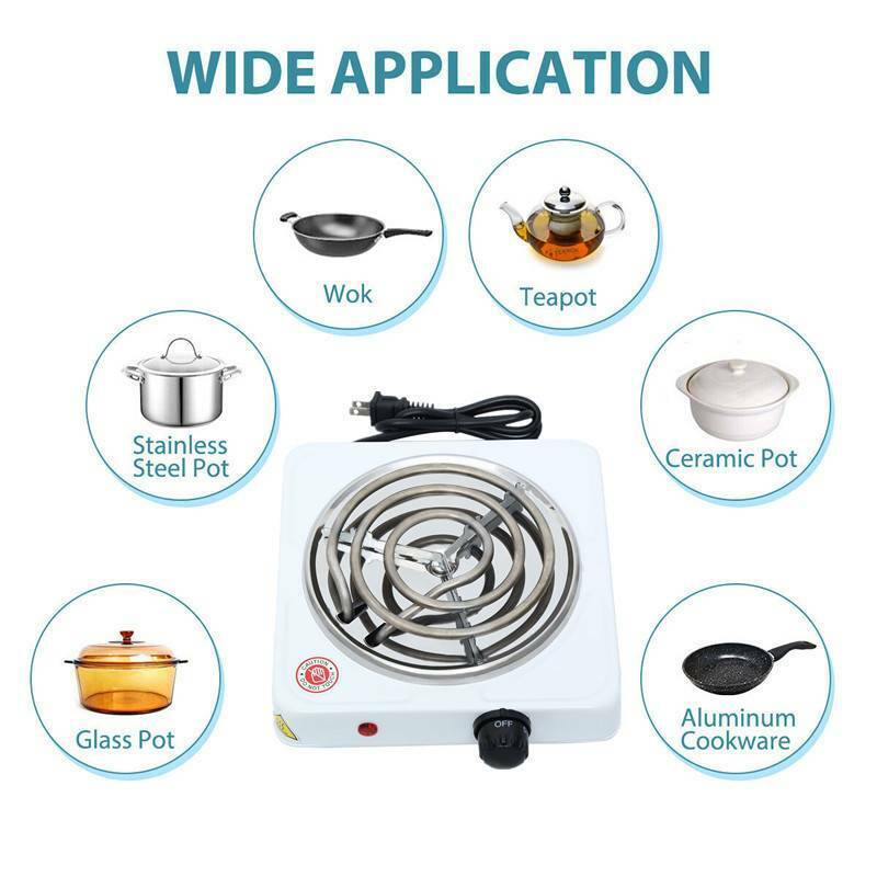 1000W Portable Electric Single Burner  Hotplate Kitchen Cooking Stove Hot Plate - Fresh Stock Dated February 2026