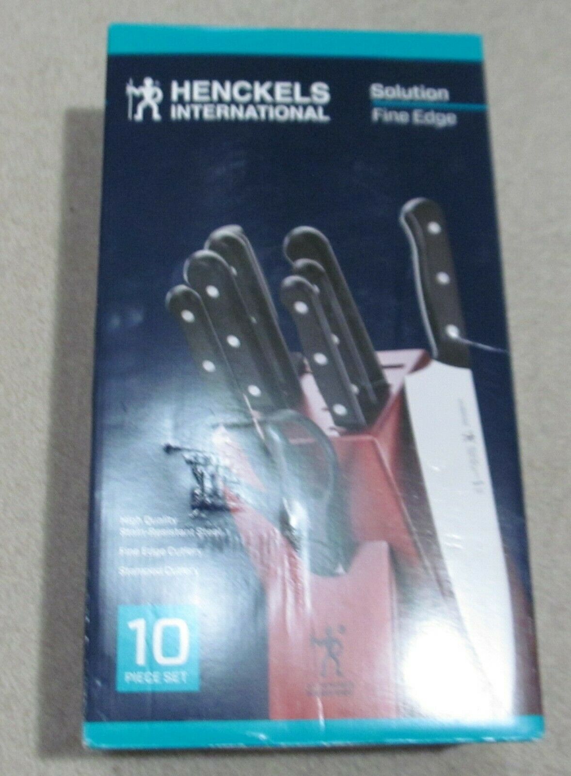 Henckels Solution 10-pc Knife Block Set Stainless Steel NEW - Fresh Stock Dated December 2025