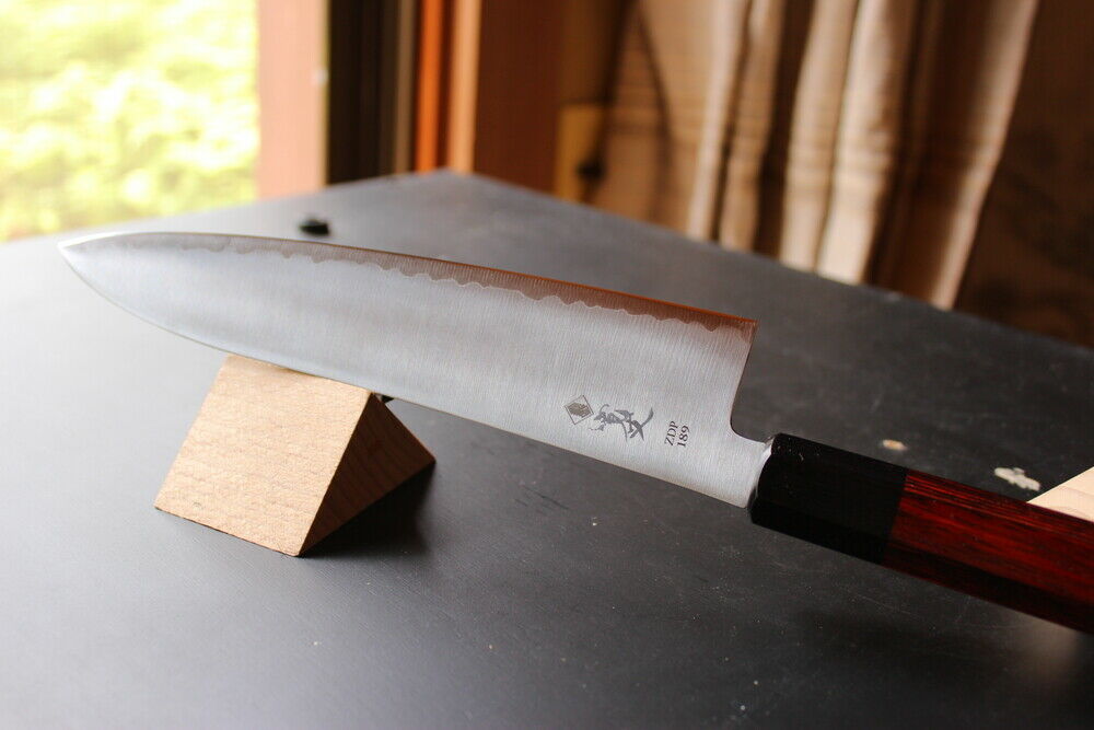 Kanjou ZDP-189 core powder steel chef knife Red Handle 210 mm 8.2 in - Fresh Stock Dated January 2026