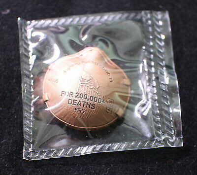 A Pair of 2020 China 28mm Brass & Copper Medals - Fight Virus (Statue Liberty) - Fresh Stock Dated February 2026