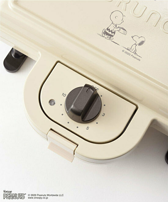 Peanuts Snoopy BRUNO Hot Sandwich Maker Double BOE069-ECRU 100V Japan Domestic - Fresh Stock Dated December 2025