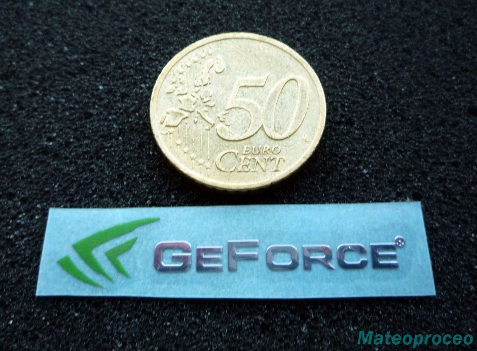 Graphics nVidia GeForce Label / Aufkleber / Sticker / Badge / Logo 43x9mm [093] - Fresh Stock Dated February 2026