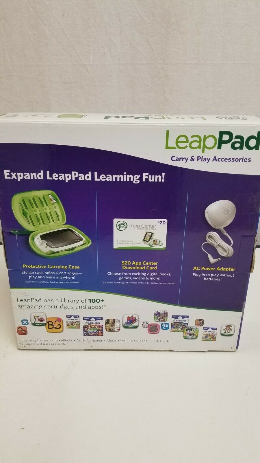 NEW Leapfrog Leappad Carry And Play Accessories Case Ac Adapter &  App Card - Fresh Stock Dated February 2026