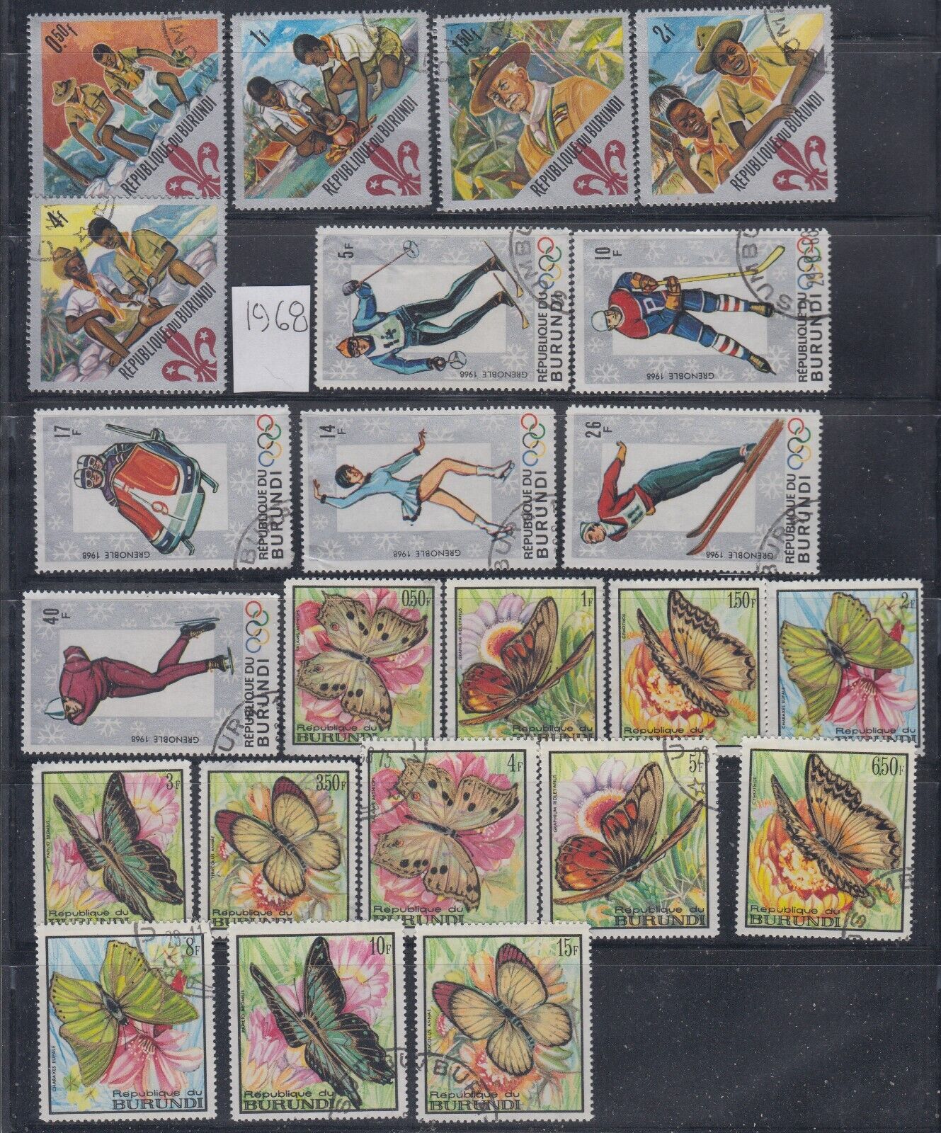 Burundi 1962-1968 A mostly used collection. Mostly sound. - Fresh Stock Dated December 2025