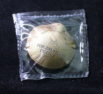 A Pair of 2020 China 28mm Brass & Copper Medals - Fight Virus (Statue Liberty) - Fresh Stock Dated February 2026