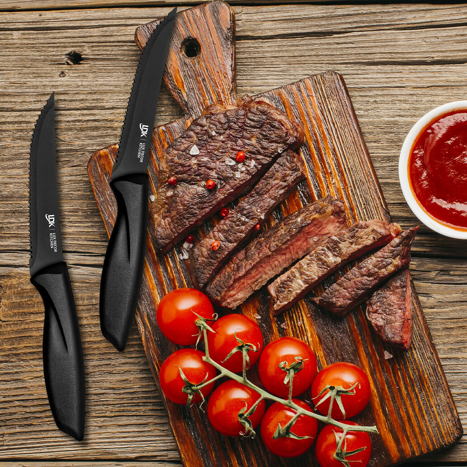 Professional 8 Piece Stainless Steel Steak Knife Sharp Chef Knives Kitchen Tool - Fresh Stock Dated December 2025