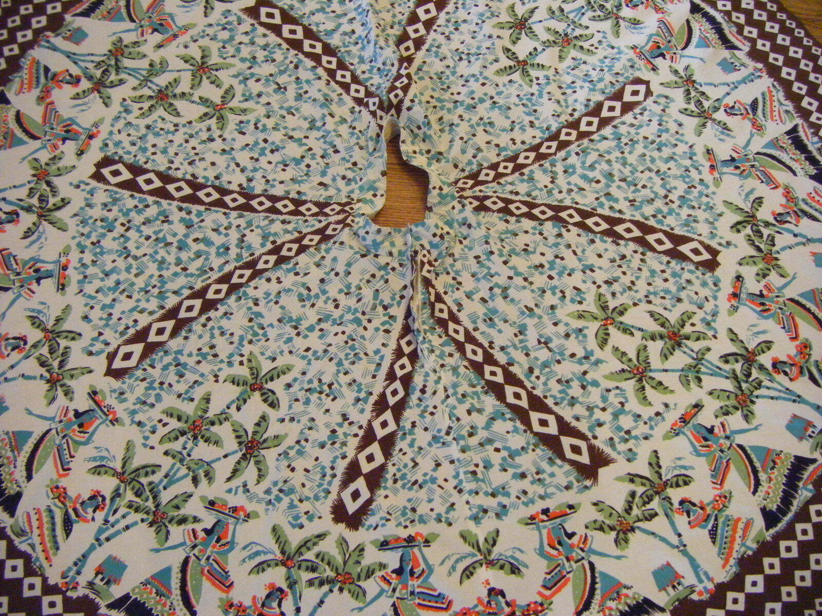 AXLER ORIGINALS Vtg 50s Novelty Printed Full Circle Skirt-Waist 22