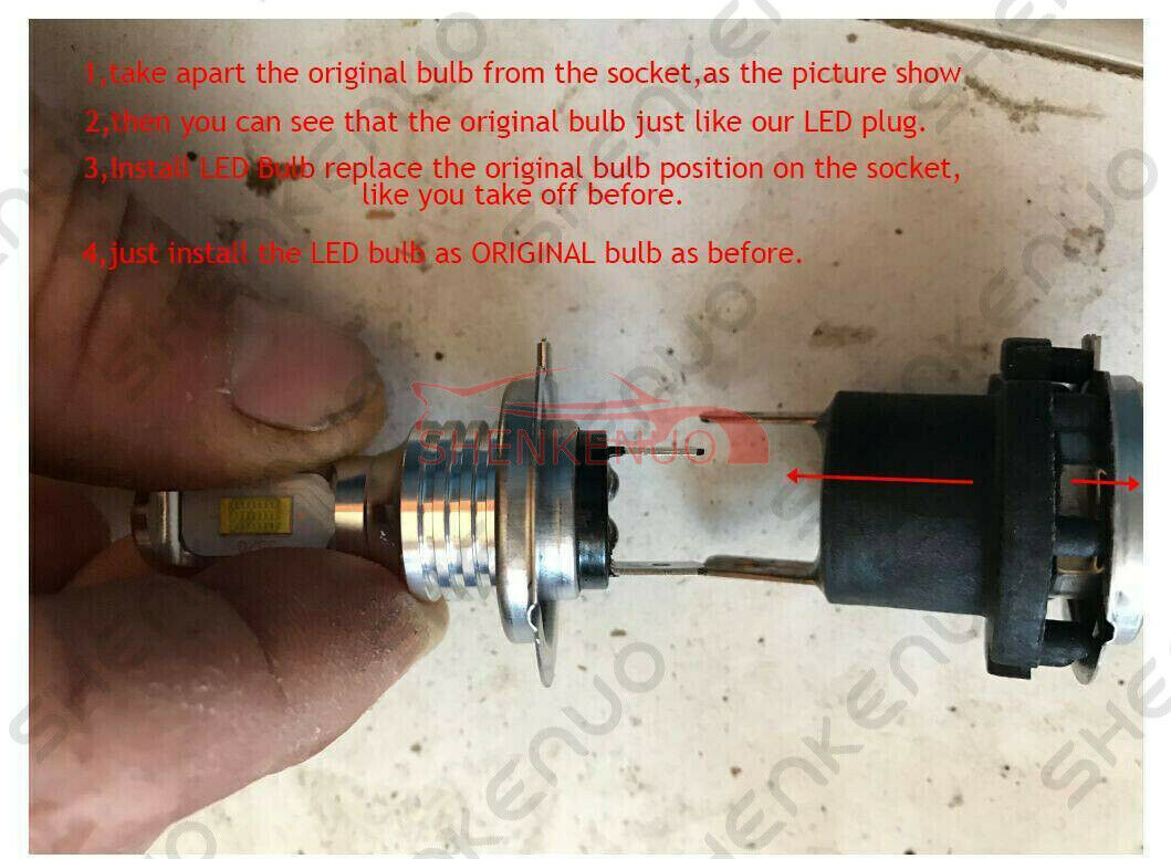 For Honda Goldwing GL1800 2001-2016 White Projector Lens 16 LED Headlight Bulbs - Fresh Stock Dated February 2026