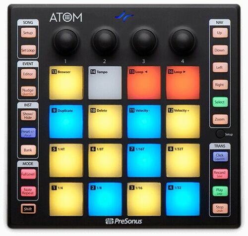 PRESONUS ATOM 16 Pad USB MIDI RGB DJ Controller+Software+Headphones+Mic+Cable - Fresh Stock Dated February 2026