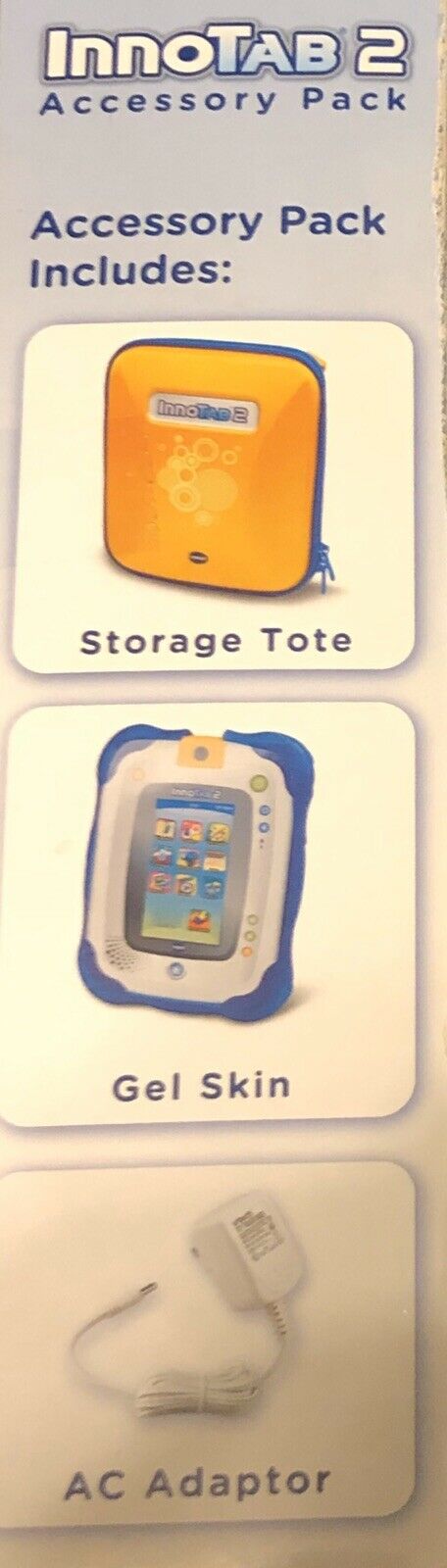VTech InnoTab 2 Accessory Pack Orange Storage Tote Gel Skin AC Adapter NEW - Fresh Stock Dated February 2026
