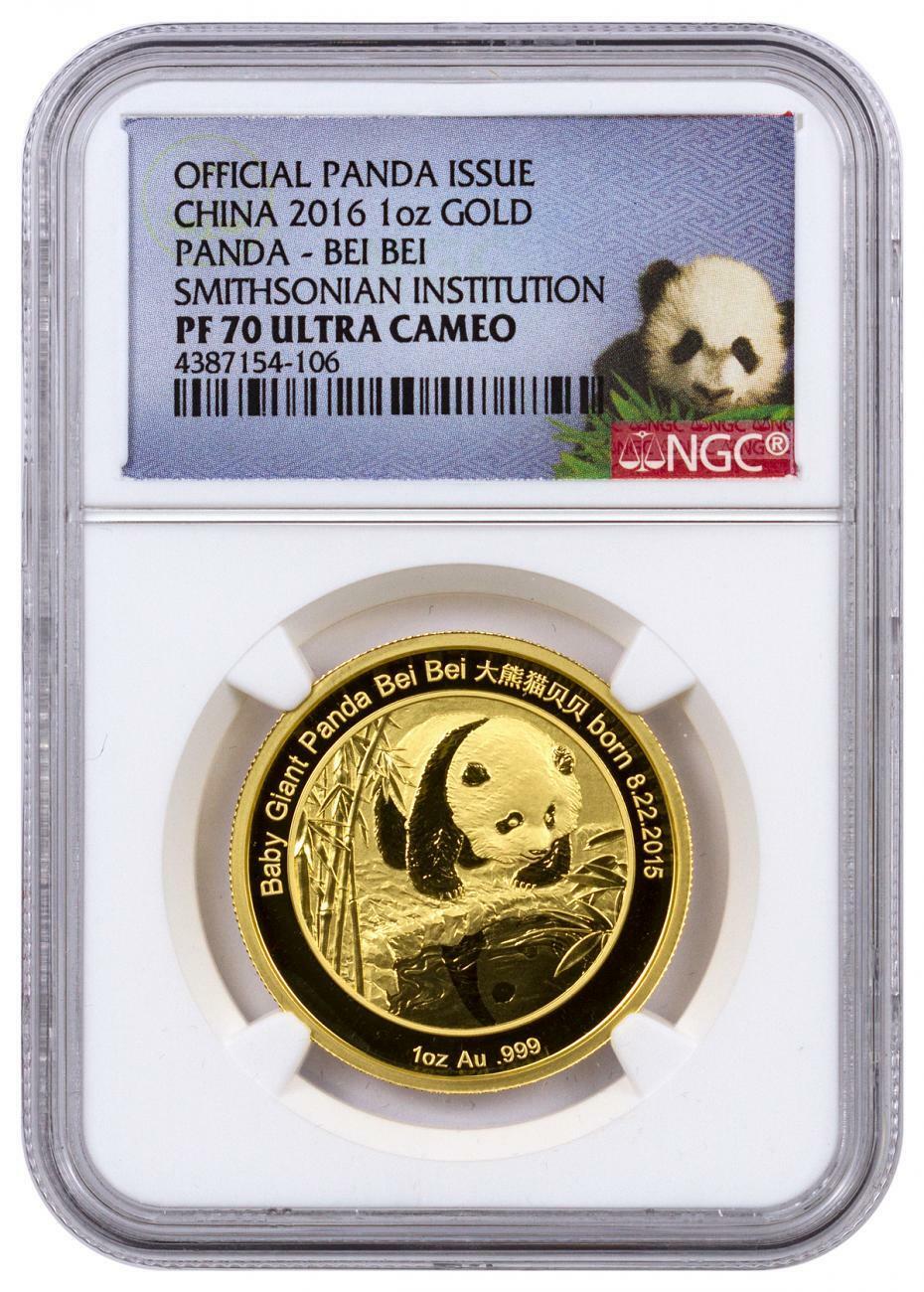 2016 CHINA SMITHSONIAN GOLD&SILVER PANDA 5 COINS SET NGC PF 70 UC - Fresh Stock Dated February 2026