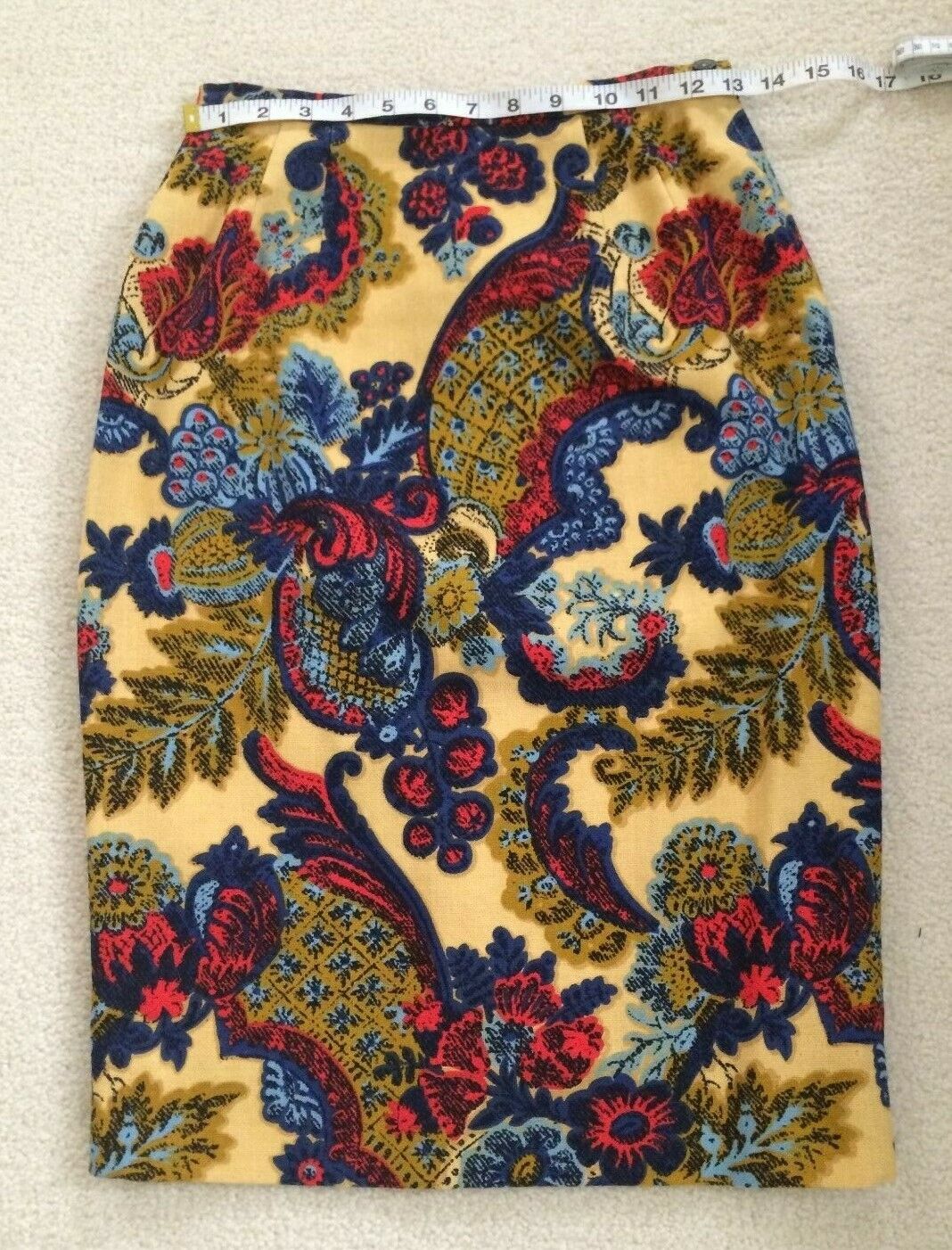 VTG RICCO California Designs High-Waisted Floral Tapestry Pencil Skirt By Enri S - Fresh Stock Dated March 2026