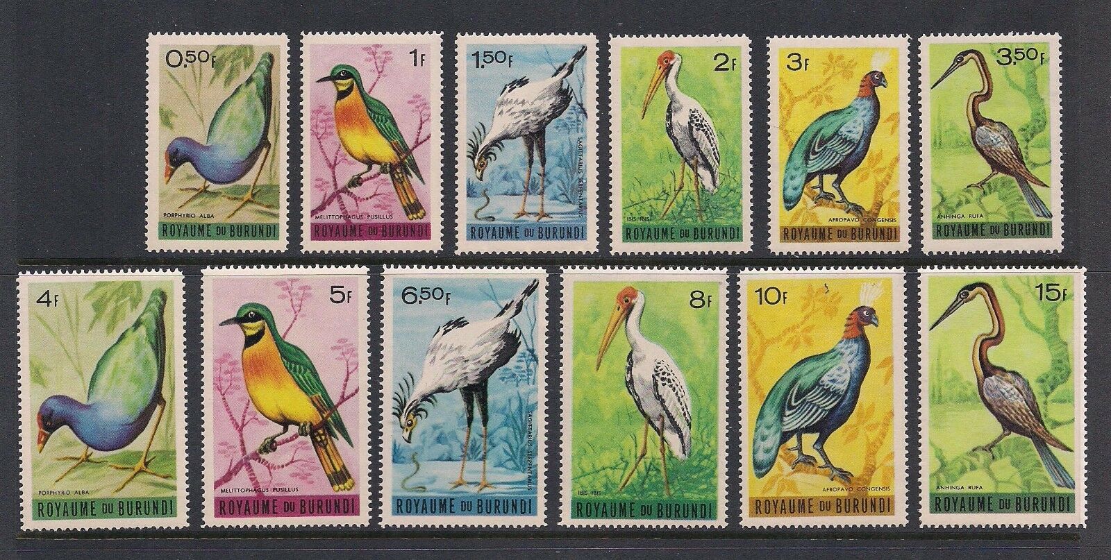 BURUNDI STAMP LOT SCOTT #40-41, 68-72, 88-94, 95-100, 101-110, 111-122 MNH SETS - Fresh Stock Dated December 2025