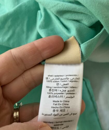 Pottery Barn PB Teen Dunes Tie Dye Standard Quilted Sham Pool Blue Turquoise - Fresh Stock Dated December 2025