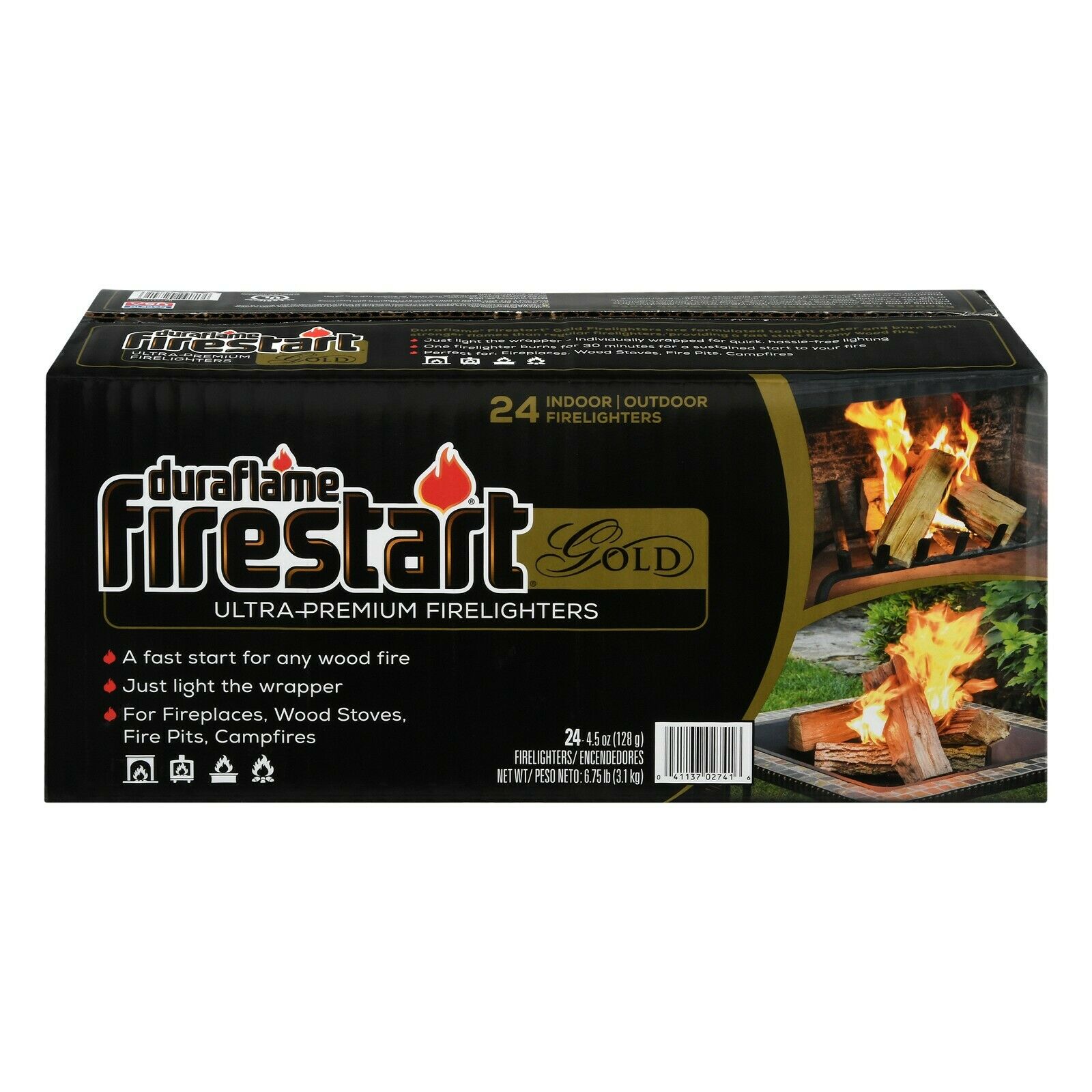 Fire Start Wood 24-Pack Camping Emergency Outdoor Lighter FREE 2 DAY DELIVERY - Fresh Stock Dated December 2025