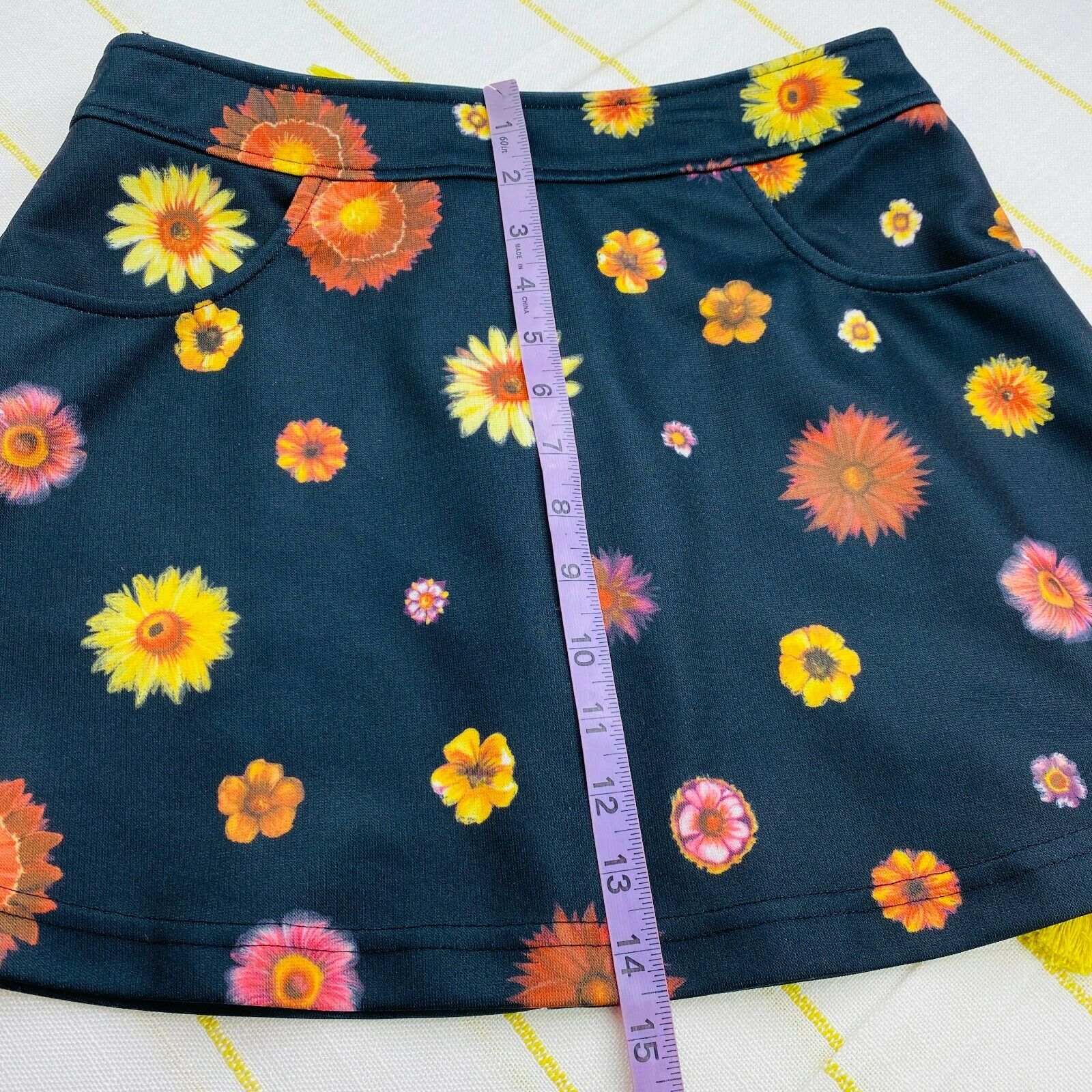 Vintage 90s Daisy Mini Skirt Womens Small Junior 7 A-Line Stretch Clueless Y2K - Fresh Stock Dated December 2025
