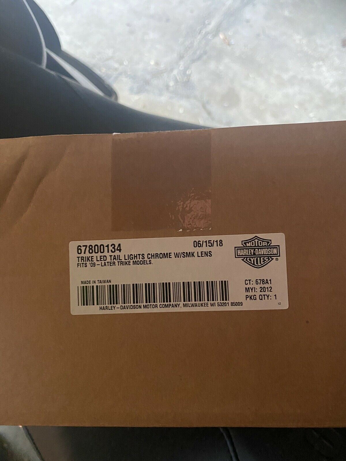 Part #67800134 Bar & Shield LED tail Lamp Set Of 2 CHROME For FLHTCUTG TRIGLIDE - Fresh Stock Dated February 2026