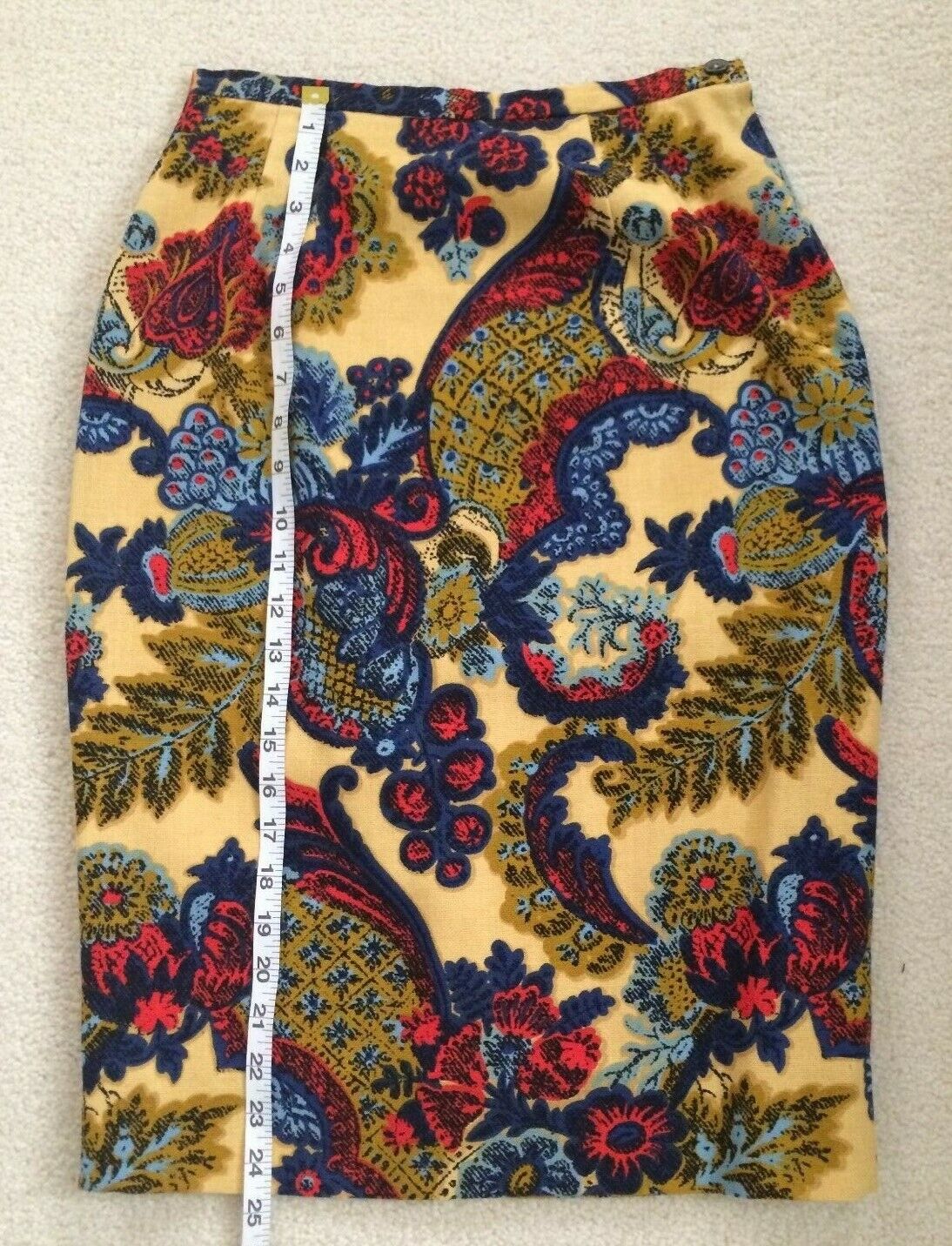 VTG RICCO California Designs High-Waisted Floral Tapestry Pencil Skirt By Enri S - Fresh Stock Dated March 2026