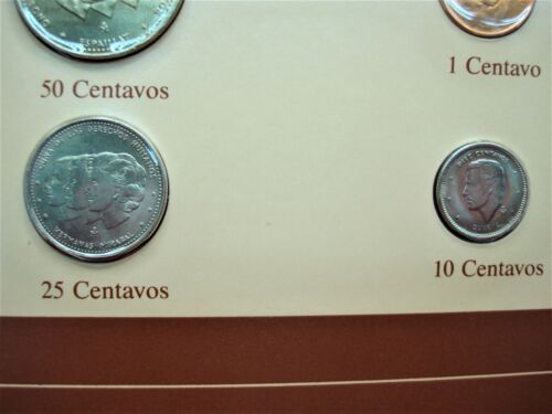 1984 COINS OF DOMINICAN REPUBLIC - 6 UNCIRCULATED COINS IN DISPLAY WITH CANCEL. - Fresh Stock Dated February 2026