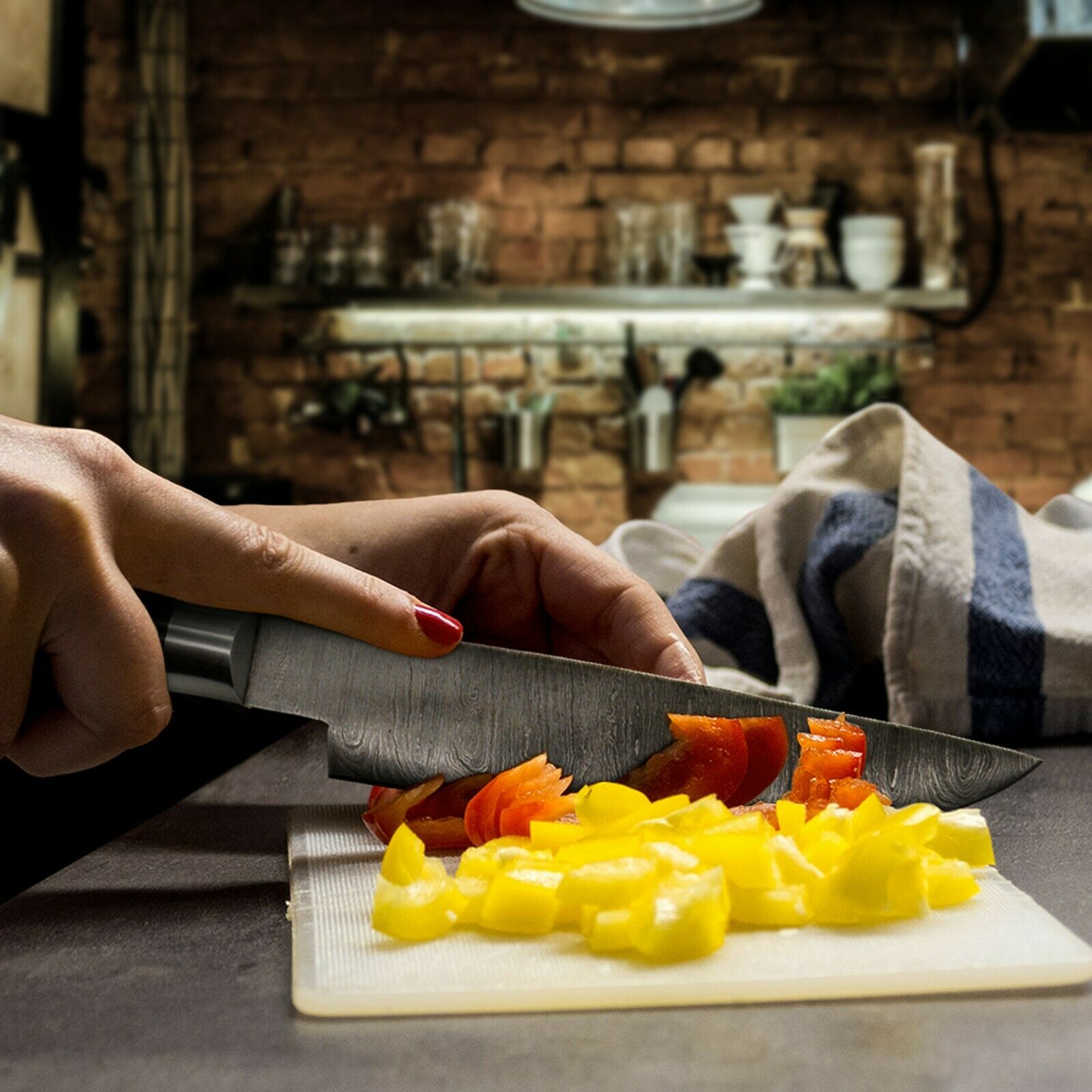 Seikaku Chef Knife 200 Layer Japanese Damascus Stainless Steel, 13-Inch - Fresh Stock Dated December 2025