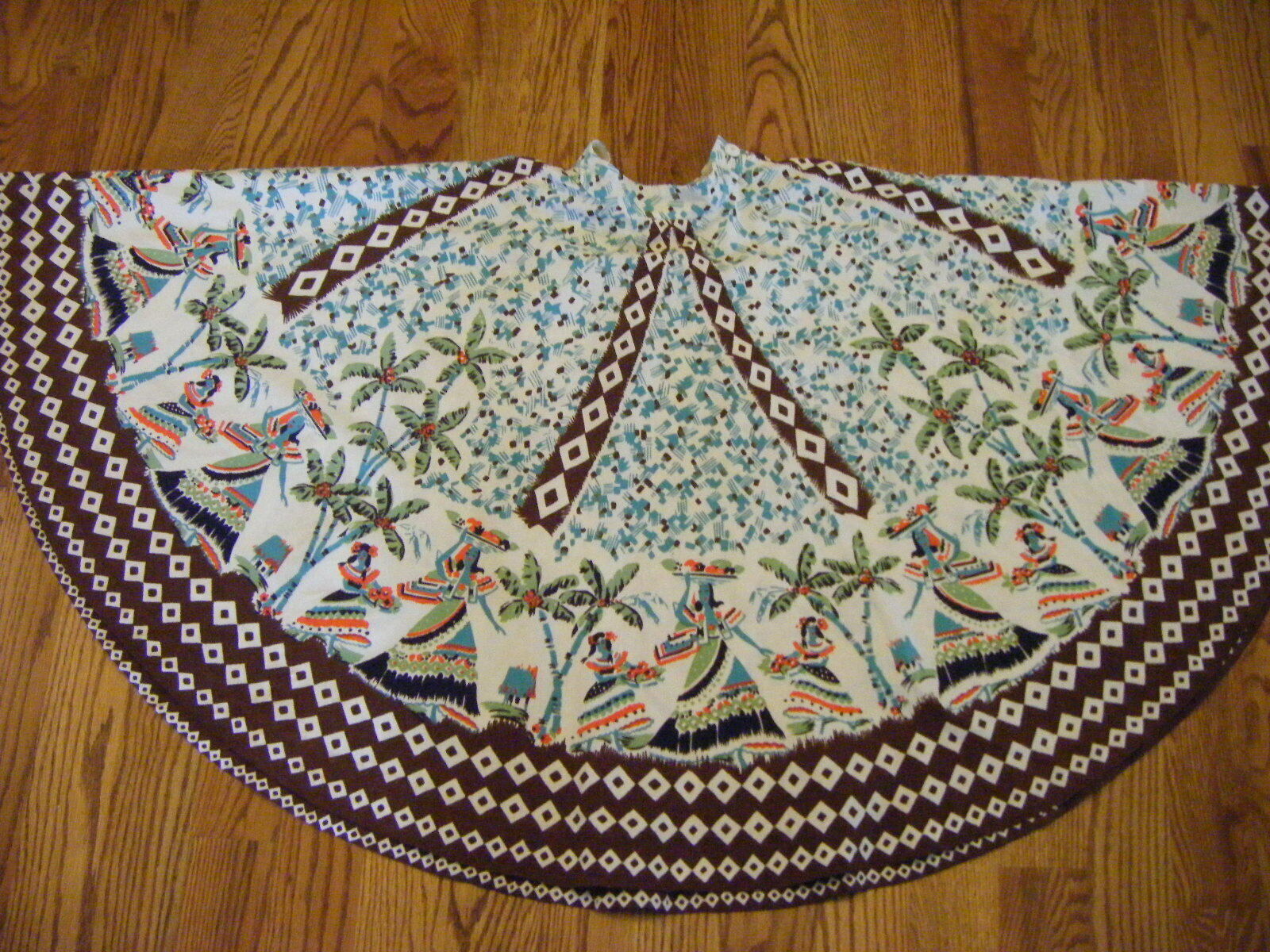 AXLER ORIGINALS Vtg 50s Novelty Printed Full Circle Skirt-Waist 22