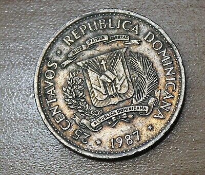 1987 Dominican Republic 25 Centavos Mirabal Sisters - Fresh Stock Dated February 2026