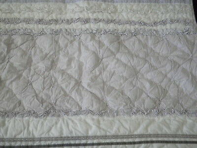 Pottery Barn Kids Bridgette Ruffle Standard Sham Purple Velvet Stripe Tie Close - Fresh Stock Dated December 2025