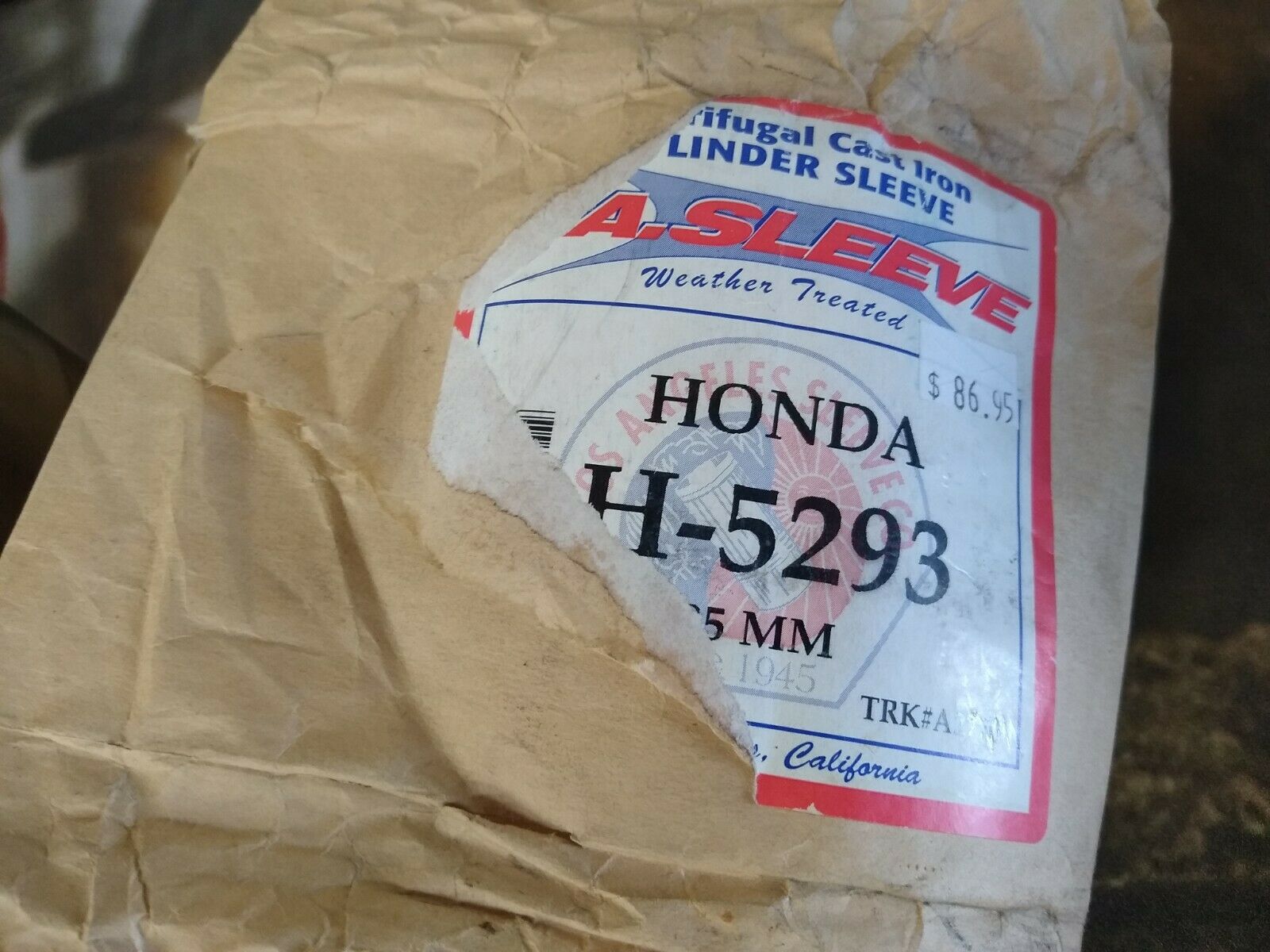 LA Sleeve H5293 Cylinder Sleeve - 85.00mm Bore - Fresh Stock Dated February 2026