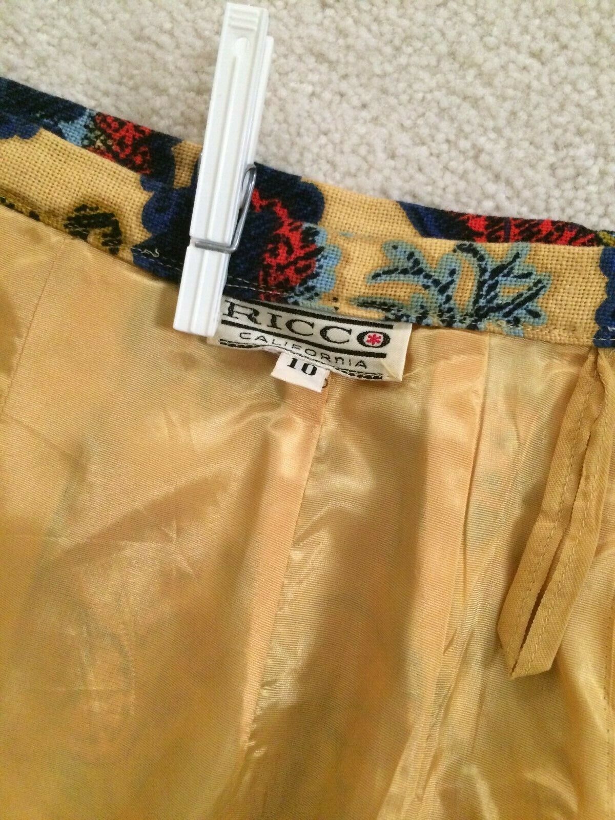 VTG RICCO California Designs High-Waisted Floral Tapestry Pencil Skirt By Enri S - Fresh Stock Dated March 2026